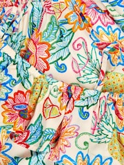 Monsoon Cream Tropical Floral Bardot Top & Skirt Set - Image 2 of 2