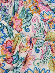 Monsoon Cream Tropical Floral Bardot Top & Skirt Set - Image 4 of 4