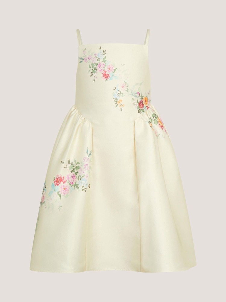 Monsoon Cream Molly Strappy Floral Party Dress - Image 1 of 1