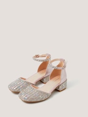 Monsoon Pink Embellished Two Part Heels - Image 1 of 2
