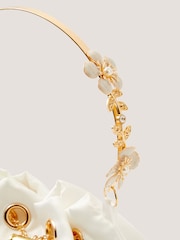 Monsoon Cream Floral Metal Handle Bag - Image 2 of 2