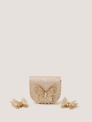 Monsoon Rhinestone Butterfly Bag & Hair Clips Set - Imagen 1 de 2