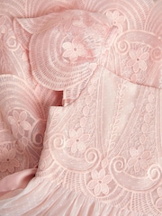 Monsoon Pink Isabel Lace Scallop Tiered Party Dress - Image 3 of 3