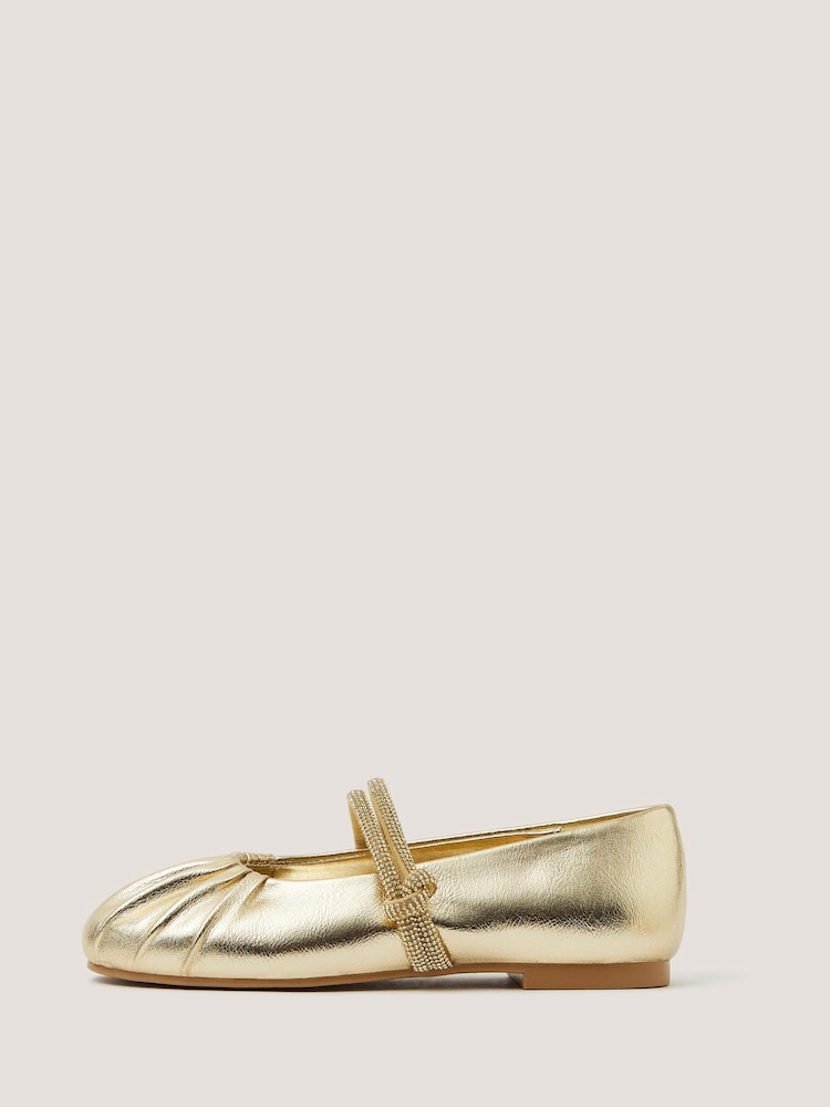 Monsoon Diamanté Strap Ballet Flats - Imagen 2 de 2