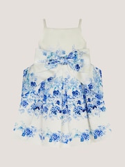 Monsoon Baby Rose Print Bow Party Dress - Imagen 1 de 2