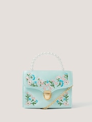 Monsoon Blue Floral Embroidered Bag - Image 1 of 2