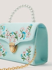 Monsoon Blue Floral Embroidered Bag - Image 2 of 2