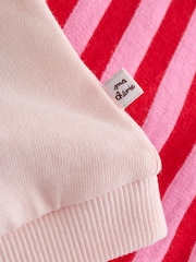 Pink Heart Cherry Baby Sweat Top And Wide Leg Joggers Set 2 Piece (0mths-2yrs) - Image 8 of 9