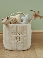 Personalised Cat Paw Cord Storage Basket by Made Yours - Image 1 of 2