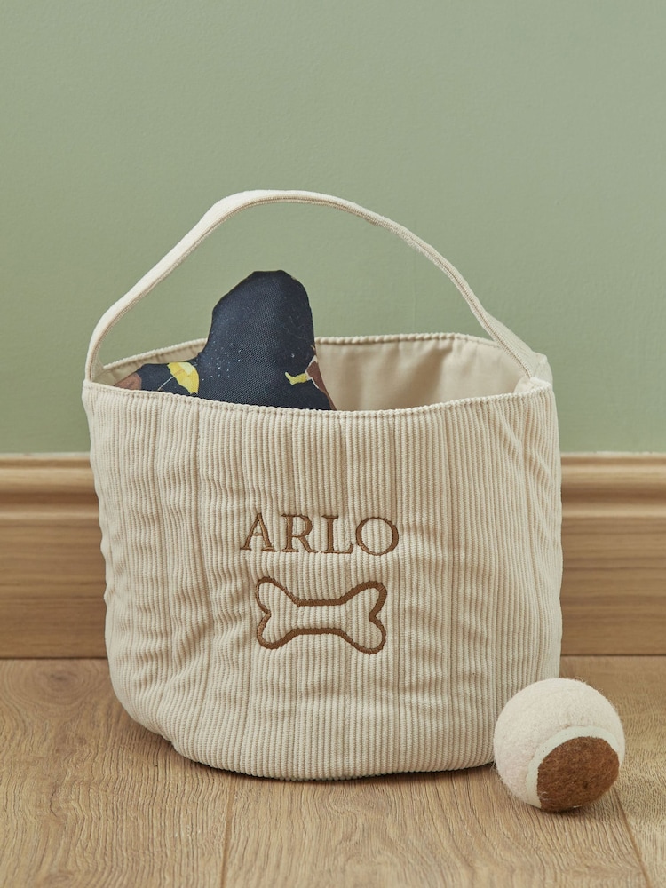 Personalised Dog Bone Cord Storage Basket By Made Yours - Image 1 of 2 Personalised Dog Bone Cord Storage Basket By Made Yours - Image 1 of 2