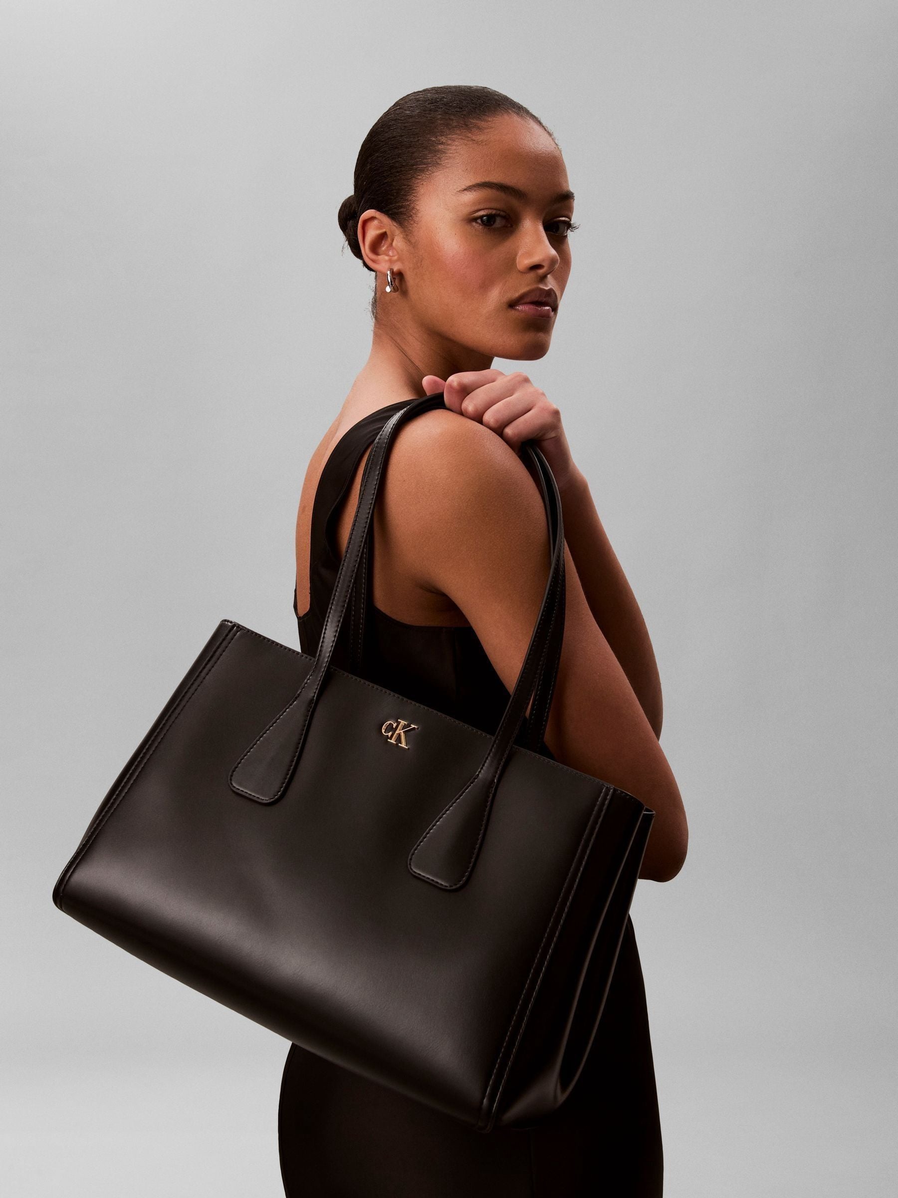 Buy Calvin Klein Black Monogram Logo Business Tote Bag from Next USA