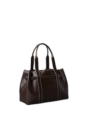 Calvin Klein Brown Buckle Laptop Tote Bag - Image 3 of 3