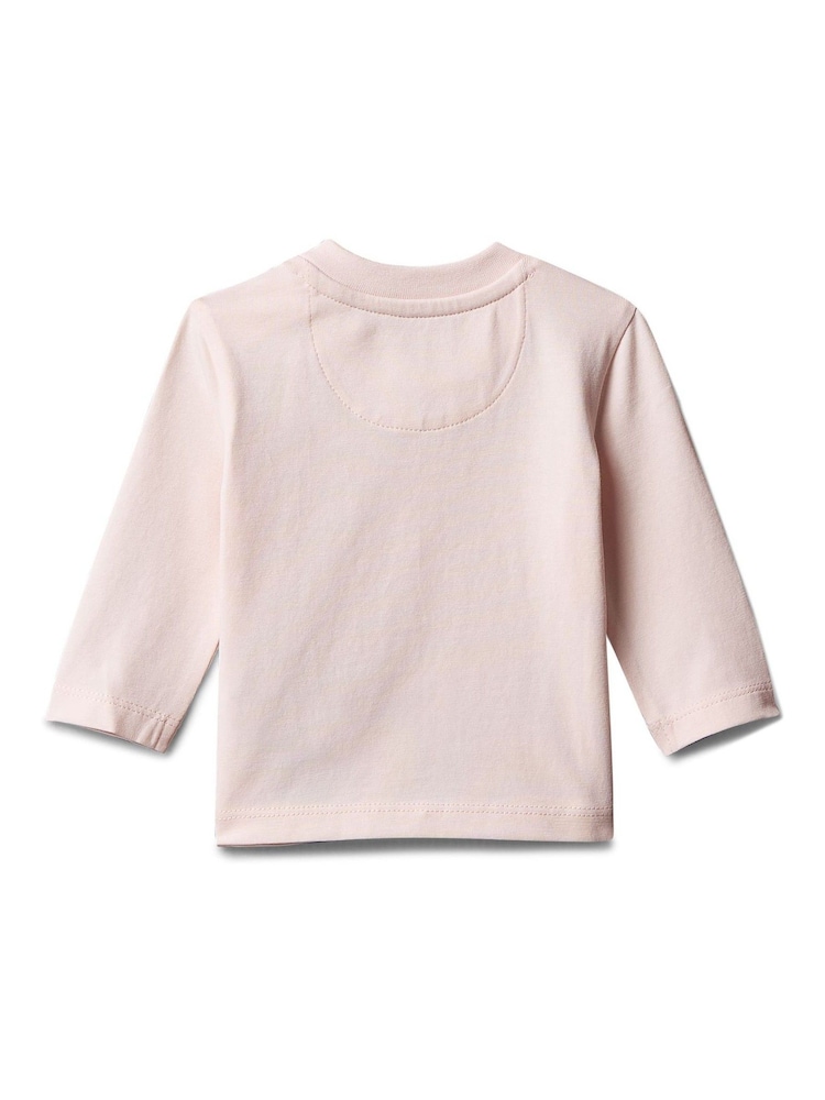 Calvin Klein Jeans Pink Newborn Long Sleeve Logo T-Shirt - Image 1 of 1 Calvin Klein Jeans Pink Newborn Long Sleeve Logo T-Shirt - Image 1 of 1