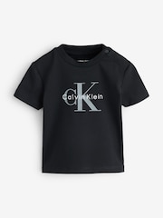 Calvin Klein Jeans Black Newborn Signature Logo T-Shirt - Image 1 of 1