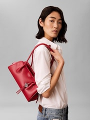Calvin Klein Red Emblem Logo Mini Shoulder Bag - Image 1 of 3