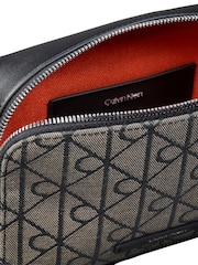 Calvin Klein Brown Logo Jacquard Crossbody Camera Bag - Image 4 of 4