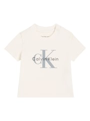 Calvin Klein Jeans Brown Newborn Signature Logo T-Shirt - Image 1 of 1