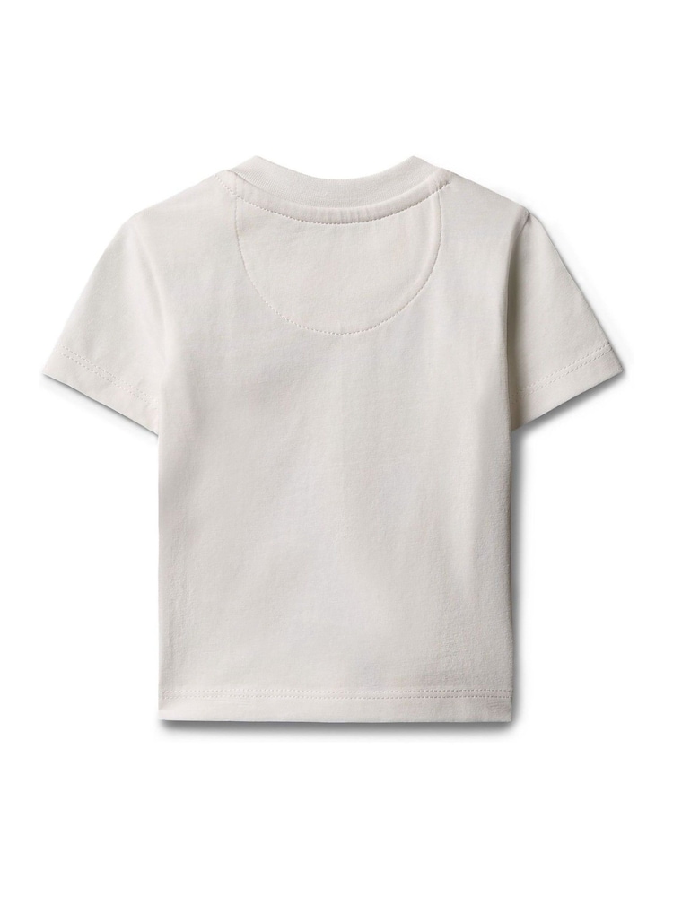 Calvin Klein Jeans Cream Newborn Signature Logo T-Shirt - Image 2 of 2 Calvin Klein Jeans Cream Newborn Signature Logo T-Shirt - Image 2 of 2