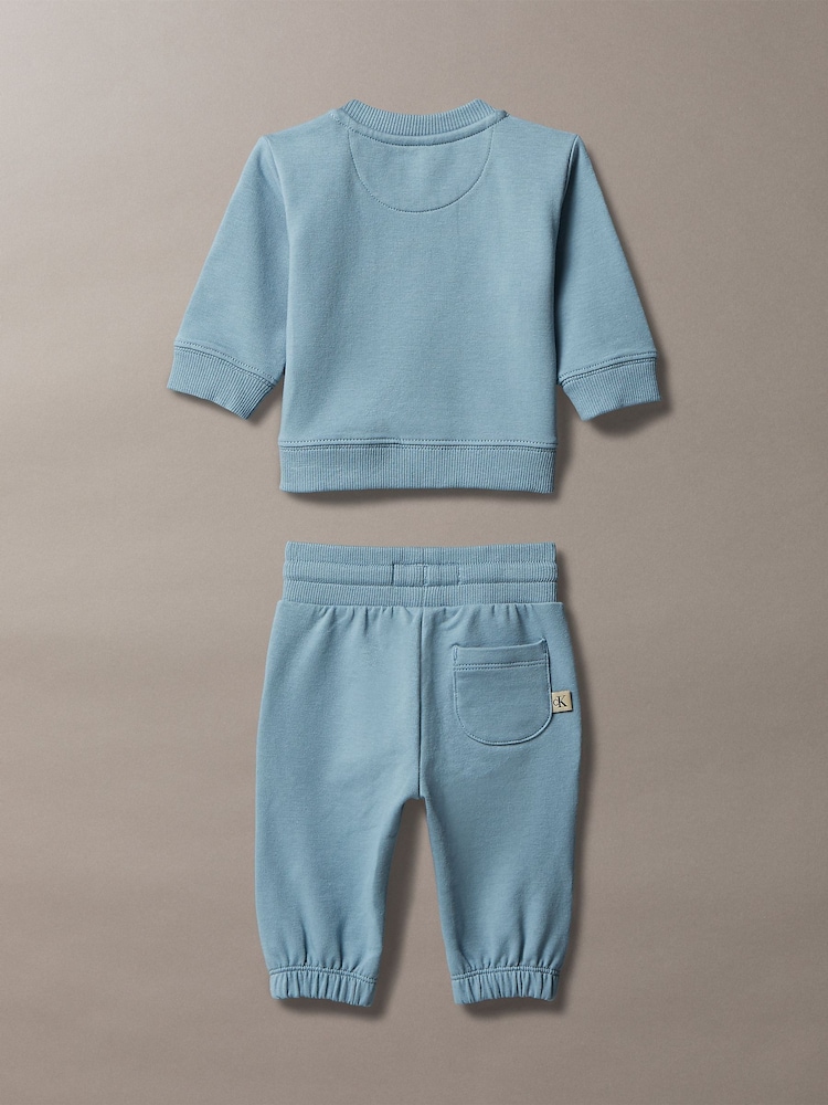Calvin Klein Jeans Blue Newborn Sweatshirt and Joggers Set - Image 2 of 2