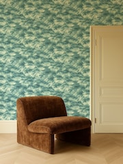 Clarke and Clarke Teal Blue Elements Boschetto 10M Wallpaper - Image 2 of 4