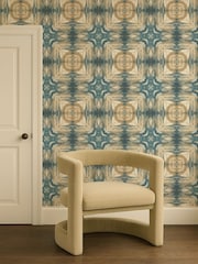 Clarke and Clarke Midnight or Antique Elements Kalia 10M Wallpaper - Image 3 of 6