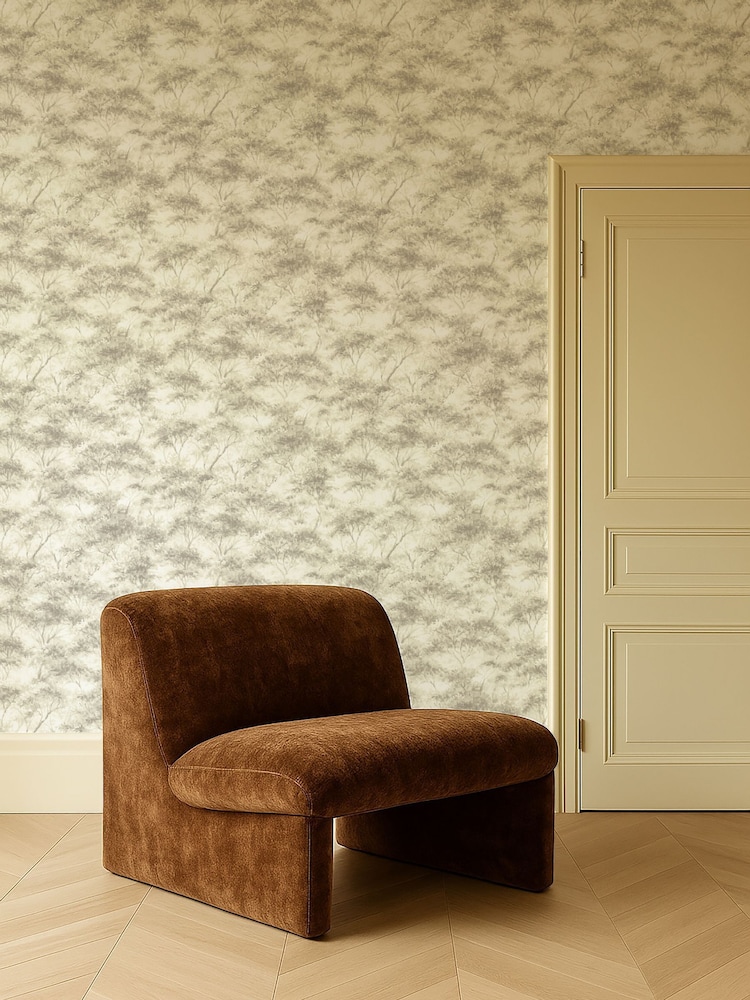Clarke and Clarke Linen or Mocha Elements Boschetto 10M Wallpaper - Image 2 of 5