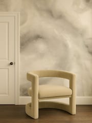 Clarke and Clarke Linen or Mocha Elements Viento 13.5M Wallpaper - Image 3 of 6