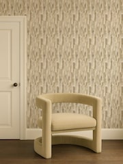 Clarke and Clarke Linen or Mocha Elements Cityscape 10M Wallpaper - Image 3 of 6