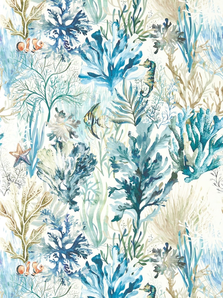 Clarke and Clarke Denim Elements Oceana 10M Wallpaper - Image 1 of 6