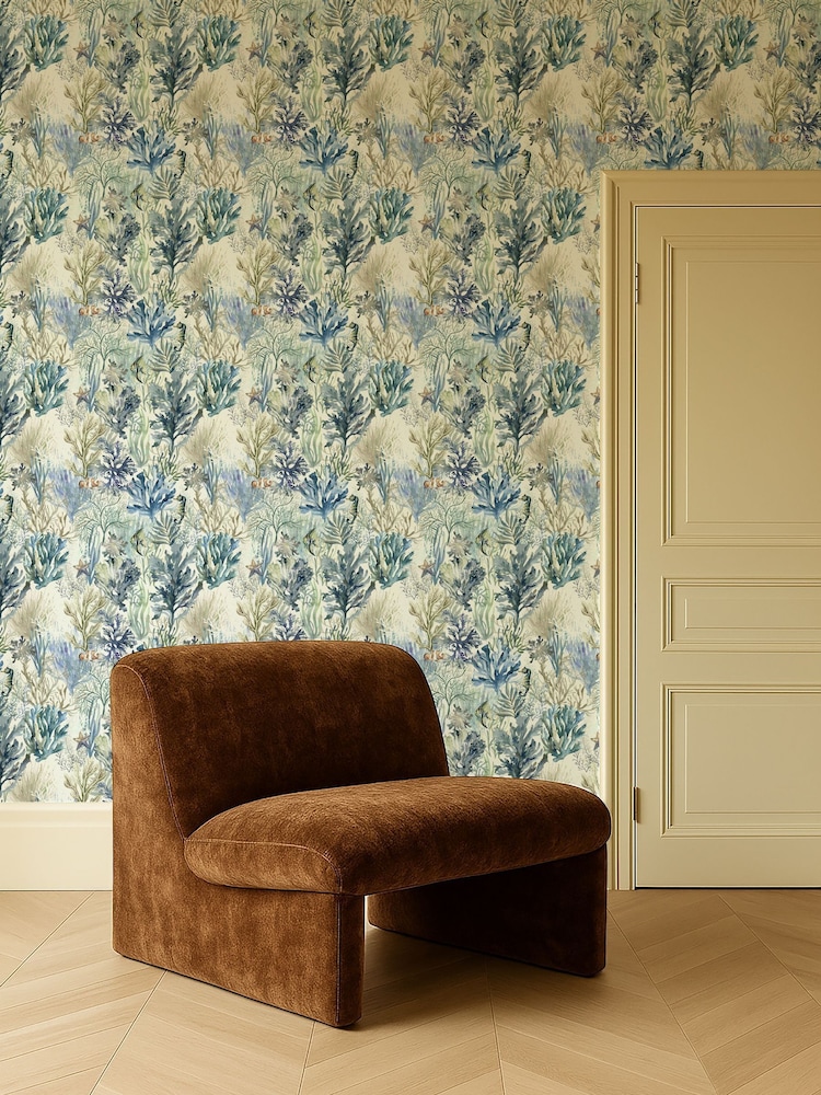Clarke and Clarke Denim Elements Oceana 10M Wallpaper - Image 2 of 6