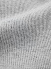 Light Grey Grandad Collar Long Sleeve Waffle Pyjamas Set - Image 15 of 15