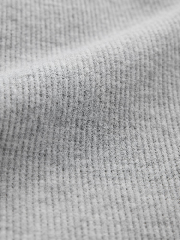 Light Grey Grandad Collar Long Sleeve Waffle Pyjamas Set - Image 15 of 15 Light Grey Grandad Collar Long Sleeve Waffle Pyjamas Set - Image 15 of 15