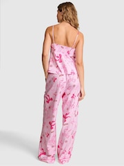 Victoria's Secret Pink Coconut Pink Bow Print Long Flannel Pyjama Bottoms - Image 2 of 2