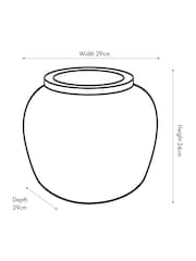 Pacific Brown Fibrestone Vertical Ribbed Decorative Vase - Image 4 of 6