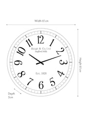 Pacific Black Wood Effect Round Wall Clock - Image 4 of 6