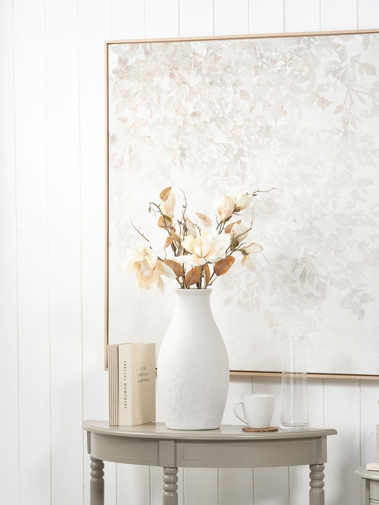 Pacific White Eirene Textured Stoneware Vase - Image 1 of 6