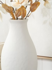 Pacific White Eirene Textured Stoneware Vase - Image 3 of 6