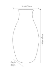 Pacific White Eirene Textured Stoneware Vase - Image 4 of 6