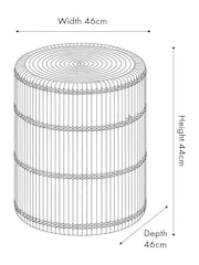 Pacific Black Rattan Core Stool - Image 4 of 6