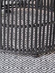 Pacific Black Rattan Core Stool - Image 5 of 6