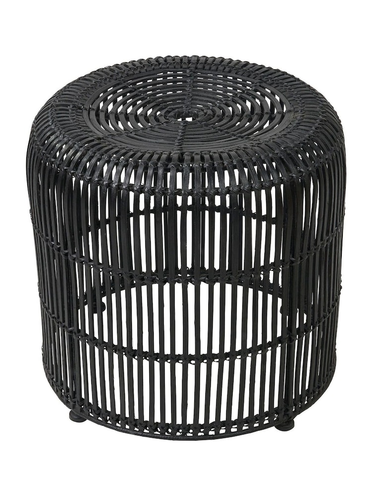 Pacific Black Rattan Core Stool - Image 6 of 6