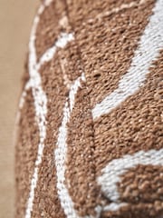 Pacific Chocolate Abstract Swirl Design Pouffe - Image 4 of 6