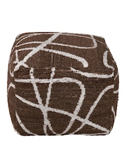 Pacific Chocolate Abstract Swirl Design Pouffe - Image 6 of 6