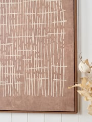 Pacific Brown Linear Design Canvas Wall Art - Image 2 of 6