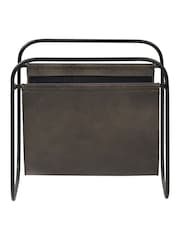 Pacific Peppercorn Eliseo Vintage Leather Magazine Rack - Image 5 of 6