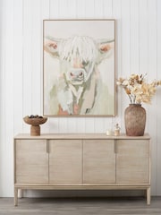 Pacific Sage Highland Cow Canvas Wall Art - Image 1 of 6