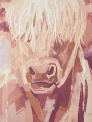 Pacific Mulberry Highland Cow Canvas Wall Art - Image 4 of 6