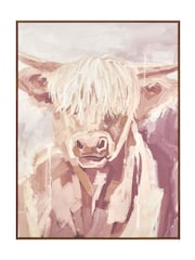 Pacific Mulberry Highland Cow Canvas Wall Art - Image 5 of 6