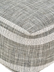 Pacific Steel Grey Stripe Design Pouffe - Image 4 of 6