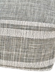Pacific Steel Grey Stripe Design Pouffe - Image 5 of 6